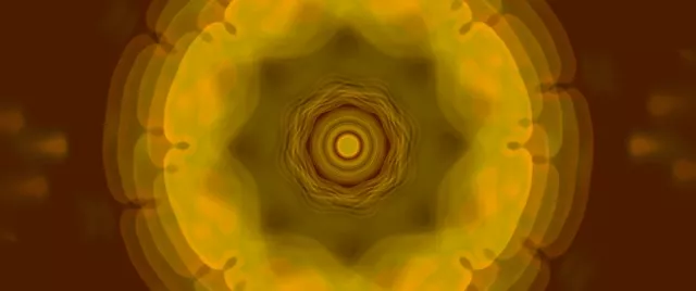 Golden Spiraling Vortex Neon Tunnel VJ Loop 2.39:1 Cinemascope 60fps Screensaver