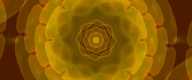 Golden Spiraling Vortex Neon Tunnel VJ Loop 2.39:1 Cinemascope 60fps Screensaver