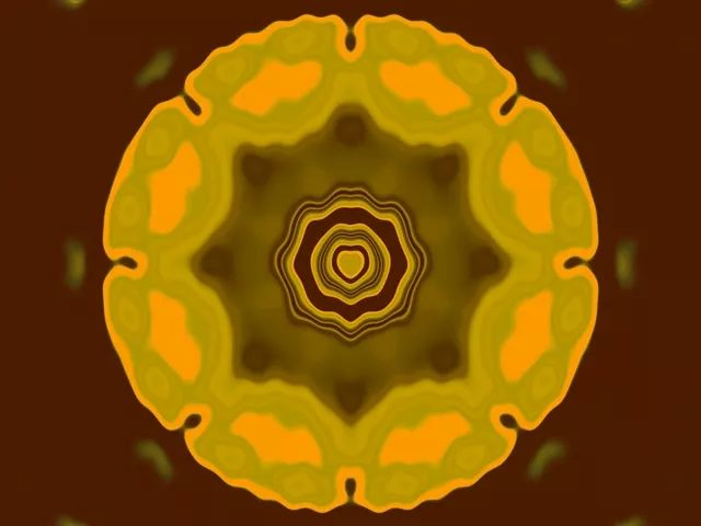 Neon Tunel Urrezko Izarra Mandala Vj Loop 4:3 Klasikoa 60fps Pantaila-babeslea