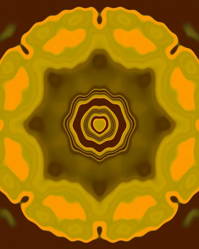 อุโมงค์นีออน ดาวสีอำพัน Kaleidoscope Vj Loop 4:5 Instagram 60fps Screensaver