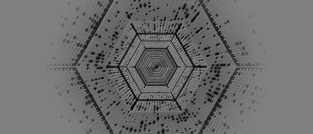 Gray Hex Neon Tunnel Screensaver 21:9 Ultrawide 60fps VJ Loop