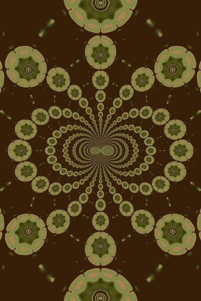 Неонова Тунель Земляний Калейдоскоп Мандала VJ Loop 2:3 Photo Portrait 60fps Скрінсейвер