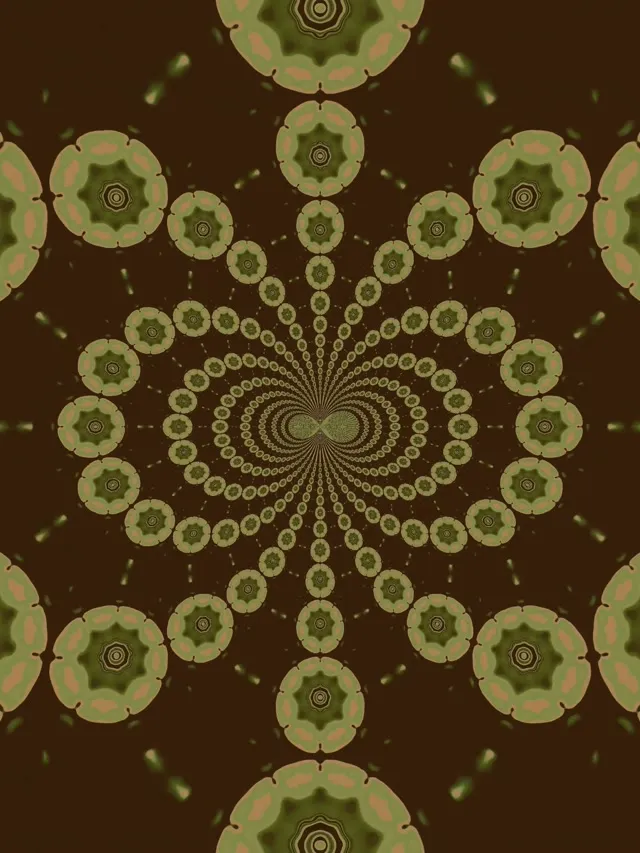 Fraktal Kaleidoskop Mandala Neon Tunel 3:4 iPad Portrait 60fps Screensaver VJ Loop