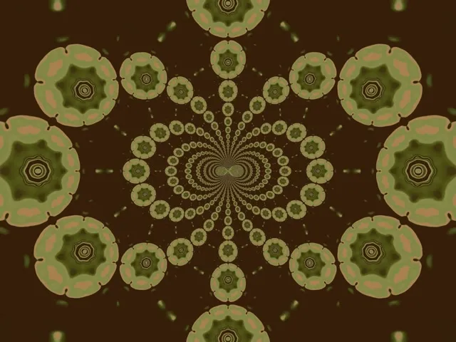 Neon Tünel Mandala Kaleidoskop 4:3 Klasik 60fps Ekran Koruyucu VJ Loop