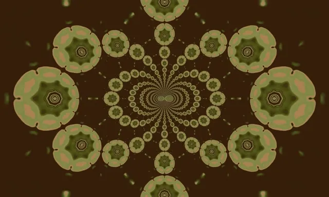 نفق النيون ماندالا أرضي كاليدوسكوب VJ حلقة 5:3 عريض 60fps حافظة الشاشة