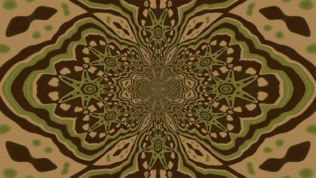 Green Brown Kaleidoscope Neon Tunnel 4K UHD 60fps Screensaver PC