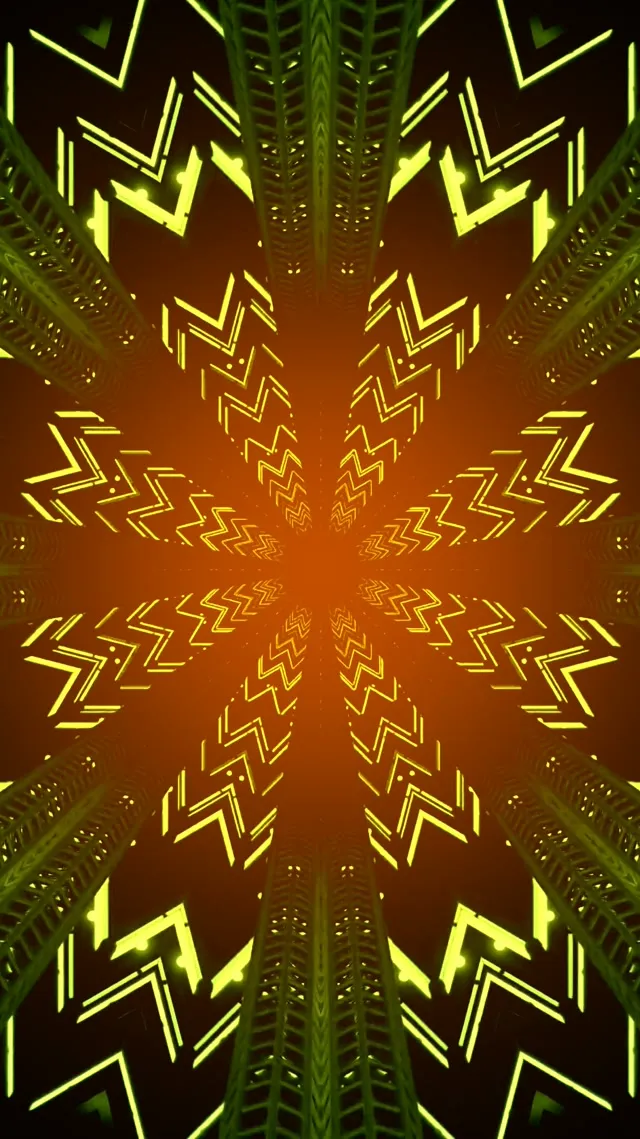 네온 터널 지그재그 만화경 9:16 릴스 60fps 화면보호기 VJLoops