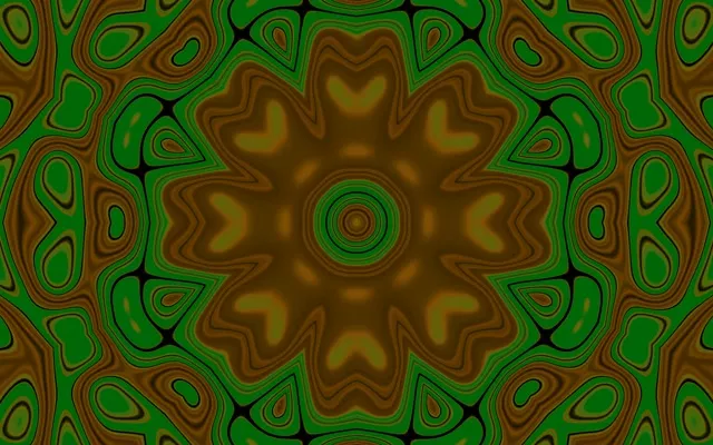 Tunel Neon Verde Mandala Angrenaj Vortex VJLoops 60fps 16:10 macbook Screensaver