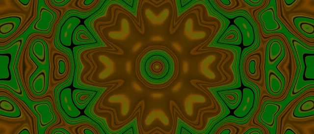 Neon Tunnel Green Mandala Gear Vj Loop 21:9 Ultrawide 60fps Screensaver