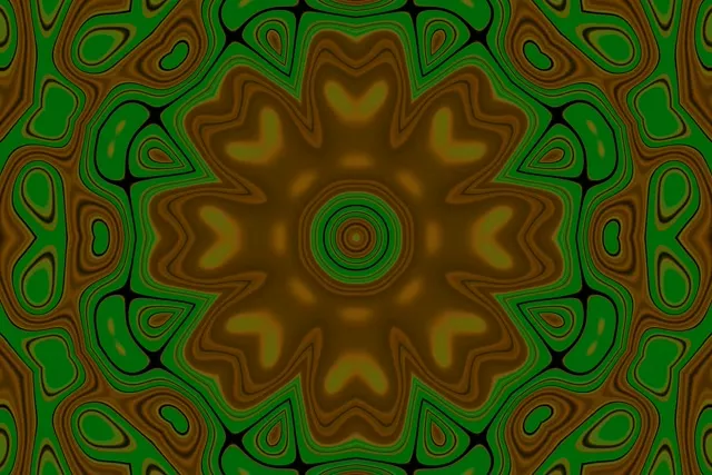 Twnnel Neon Mandala Gwyrdd VJLoops 3:2 Arwyneb 60fps Arbedwr Sgrin