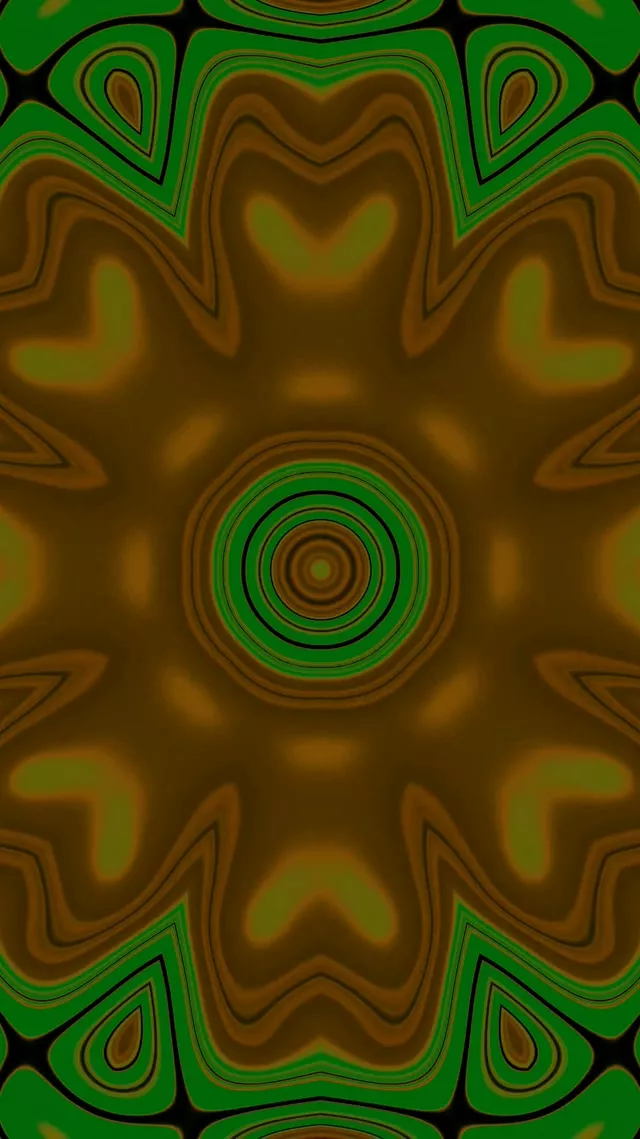 Tunel Neon Verde Auriu Mandala Ochi VJLoops 9:16 Reels 60fps Screensaver