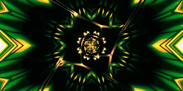 Caleidoscopio Estrela Túnel Neon 2:1 Univisium 60fps Protector Vj Loop
