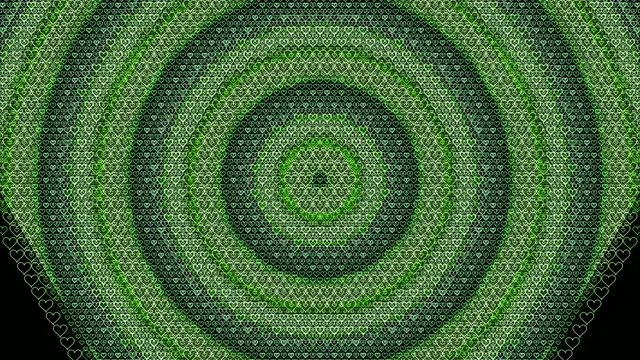 Green Heart Pattern Animated Background 4K
