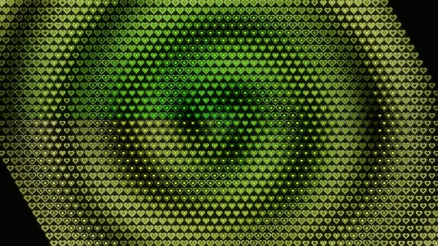 Green Heart Pattern Animation 4K Background