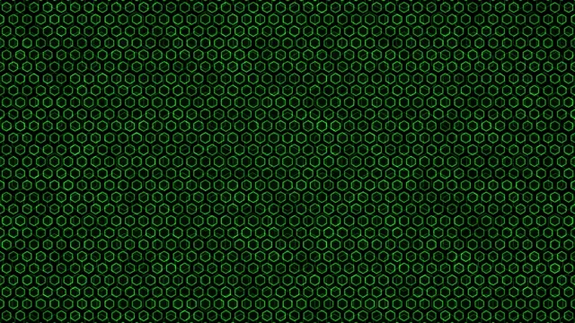 Green Hexagon Grid Pattern 4K UHD Background