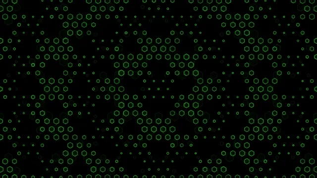Green Hexagon Network Pattern 4K Ultra HD