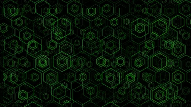 Green Hexagonal Grid 3D Motion Background