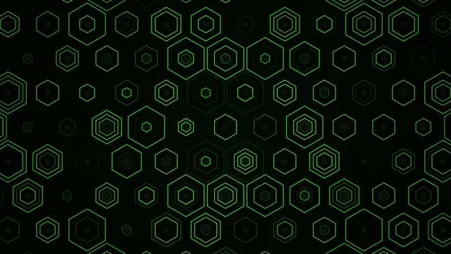 Green Neon Hexagon Grid Animation - 4K Tech Background