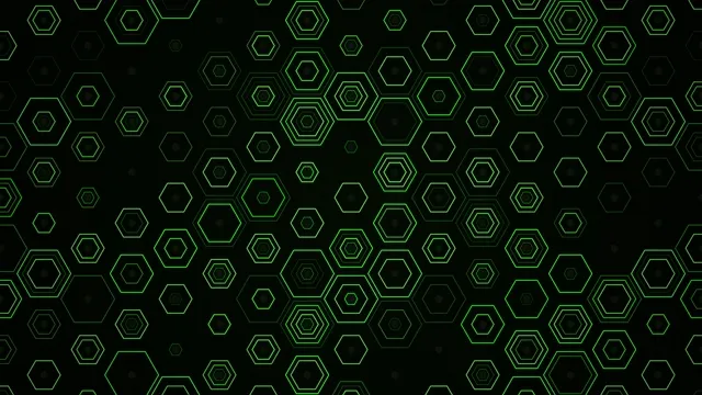 Green Neon Hexagons 4K UHD Abstract Background