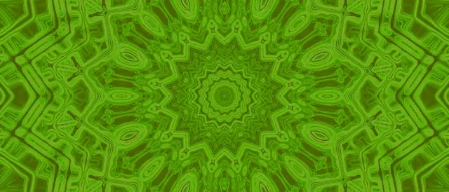 Neon Tunnel Green Kaleidoscope Star Vj Loop 21:9 Ultrawide 60fps Screensaver