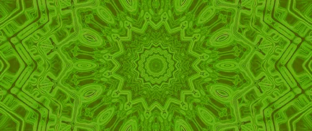 Green Fractal Kaleidoscope Neon Tunnel Vj Loop 2.39:1 Cinemascope 60fps Screensaver