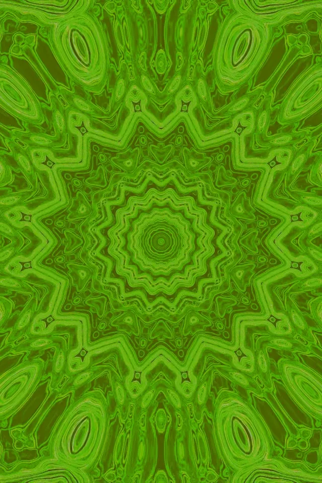 ดาว Kaleidoscope เขียวอุโมงค์นีออน VJLoops 2:3 Photo Portrait 60fps Screensaver