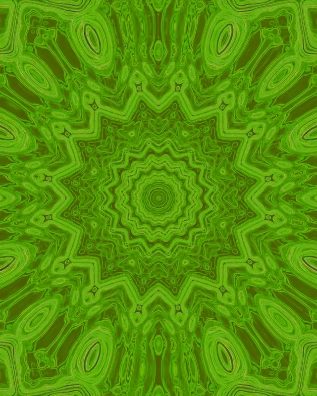 Green Malachite Neon Tunnel Kaleidoscope VJ Loop 4:5 Instagram 60fps Screensaver