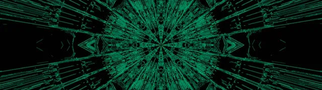 Neon Tunnel Grøn Kaleidoskop Eksplosion VJ Loop 60fps 32:9 Super Ultrawide Pauseskærm