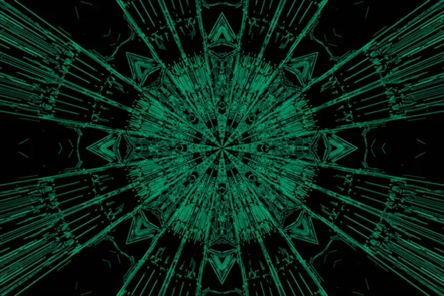 네온 터널 초록 만화경 버스트 VJ Loop 3:2 Surface 60fps 화면보호기