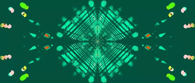 Neon Tunnel Green Diamond Kaleidoscope Vj Loop 21:9 Ultrawide 60fps Screensaver