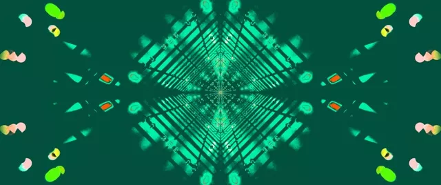 Neon Tunnel Kaleidoscope Diamond VJ Loop 2.39:1 Cinemascope 60fps Screensaver