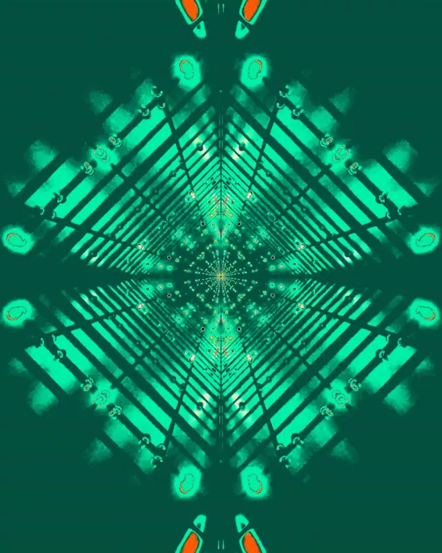 Neon Tunnel Green Kaleidoscope Vj Loop 4:5 Instagram 60fps Screensaver