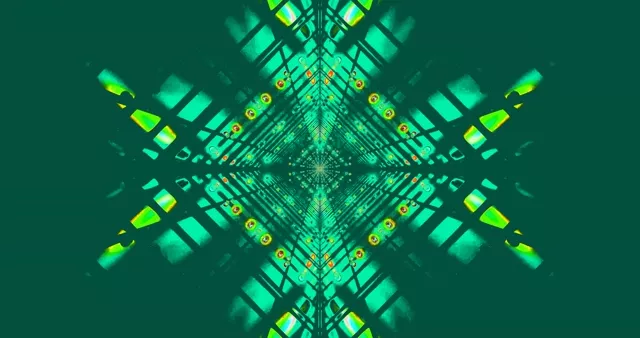 მწვანე ნეონის ტუნელი კალეიდოსკოპი ეკრანის დამცველი 4K UHD 60fps VJ Loop