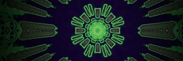 Neonowy Tunel Zielony Promieniowy Wybuch VJ Loop 3:1 Triple Wide 60fps Wygaszacz