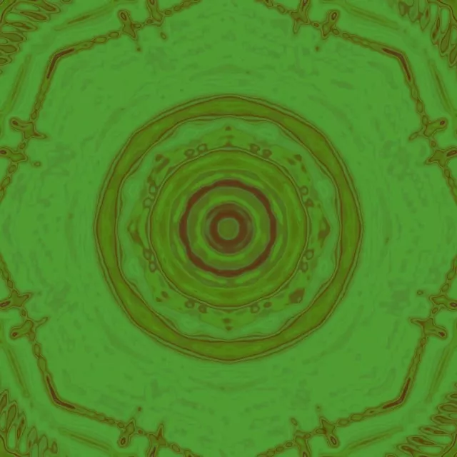 Green Neon Tunnel Rippling Circle Vortex 1:1 Square 60fps Screensaver Vj Loop