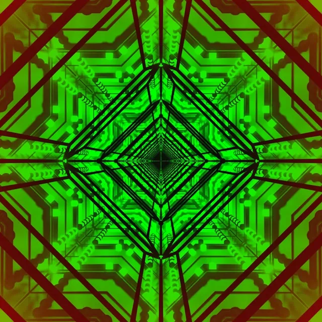 Túnel Neó Verd Protector de Pantalla 1:1 Quadrat 60fps VJLoops PC Laptop