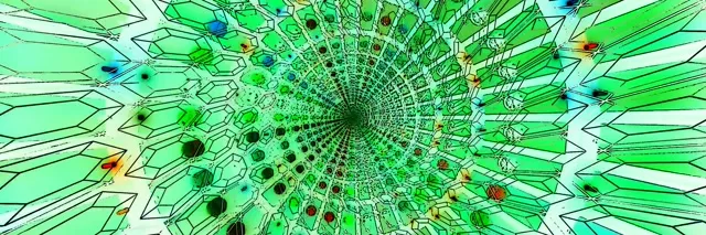 Terowongan Neon Hijau Screensaver 3:1 Triple Wide 60fps VJLoops PC Laptop