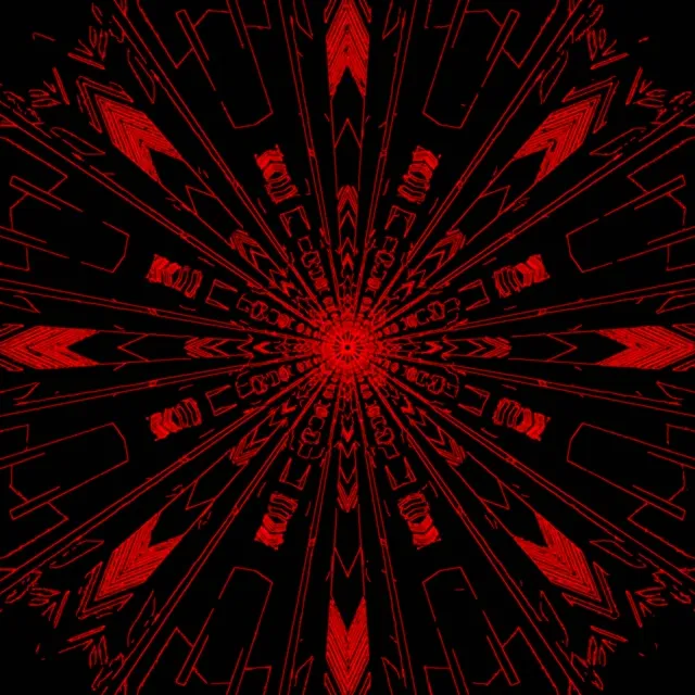 Neon Tunela Berdea Kaleidoskopioa Leherketa VJ Loop 1:1 Karratua 60fps Pantaila-babeslea