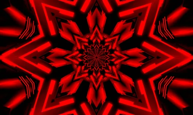 네온 터널 그린 스타 만화경 VJ Loop 5:3 와이드 60fps 스크린세이버