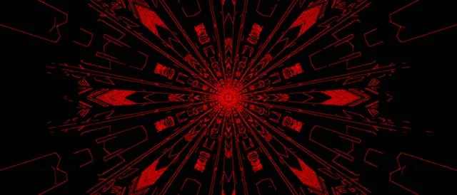 Neon Tunnel Green Fractal Kaleidoscope Burst Vj Loop 21:9 Ultrawide 60fps Screensaver