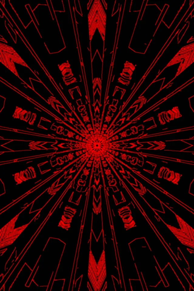 霓虹隧道绿色分形万花筒爆发 VJLoops 2:3 照片竖屏 60fps 屏保