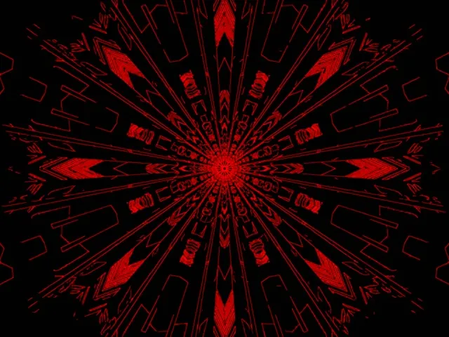 Túnel Neon Verde Explosión Calidoscopio Fractal VJ Loop 4:3 Clásico 60fps Protector de Pantalla