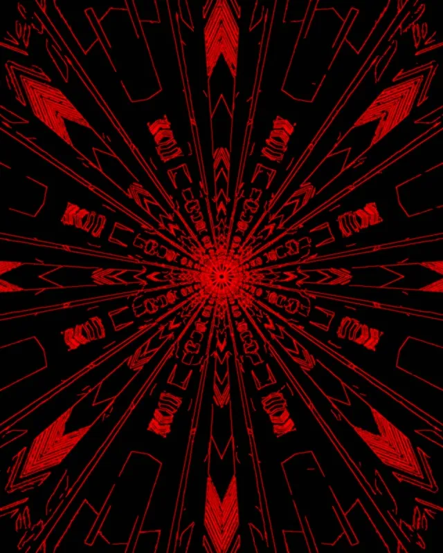 Túnel Neón Verde Explosión Caleidoscopio Fractal VJ Loop 4:5 Instagram 60fps Salvapantallas