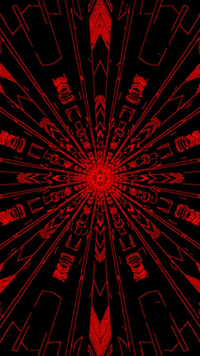 Neon Tunnel Grøn Fraktal Kaleidoskop Eksplosion VJ Loop 9:16 Reels 60fps Pauseskærm