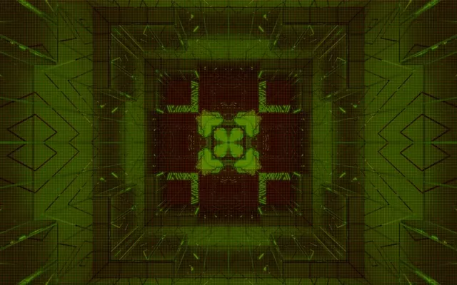 Túnel de Neó Verd Creu Fractal Vj Loop 60fps 16:10 Macbook Estalviapantalles