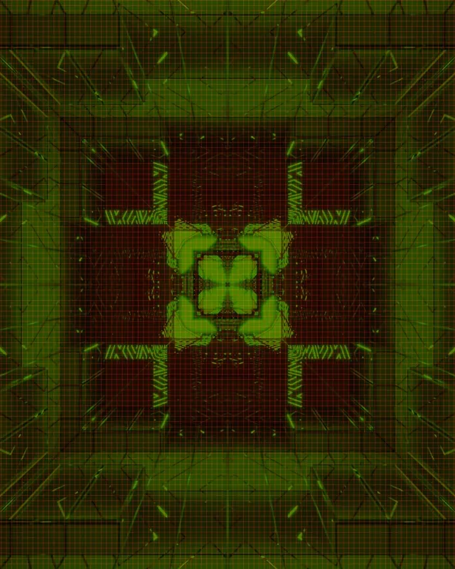 Neon Tunnel Green Red Grid Fractal VJ Loop 4:5 Instagram 60fps Screensaver