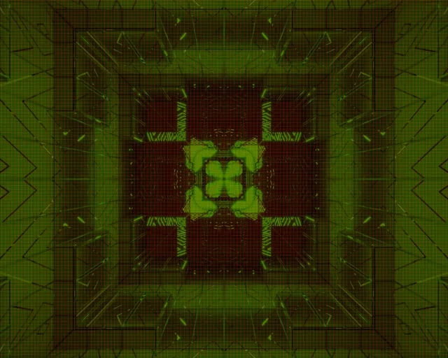 نفق النيون الأخضر صليب كسورية VJ Loop 60fps 5:4 صناعي حافظة شاشة