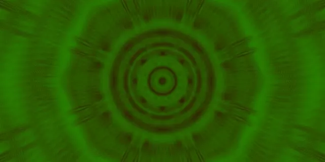 Green Neon Tunnel Mandala Vortex VJ Loop 2:1 Univisium 60fps Screensaver