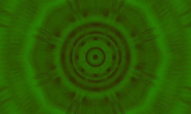 Vj Loop Grüner Neon Tunnel Radiales Mandala 5:3 Wide 60fps Bildschirmschoner