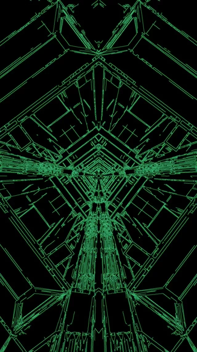 Túnel Neón Verde Protector de Pantalla 60fps 9:16 Reels VJ Loop PC Laptop